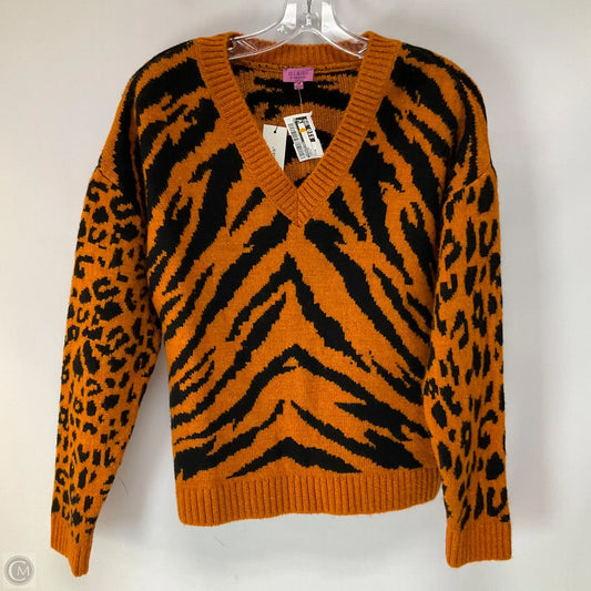 Sweater By Francesca's In Orange, Size: M