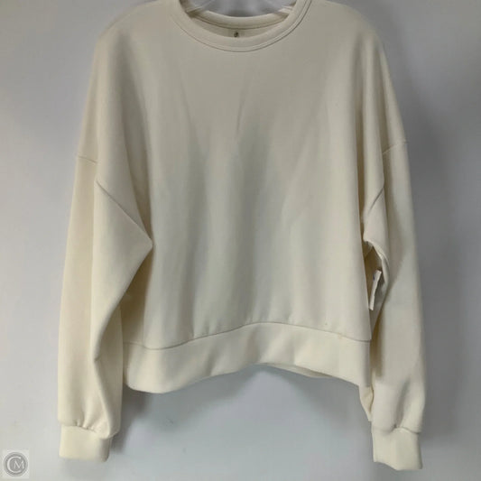 Athletic Top Long Sleeve Crewneck By As Revival In Cream, Size: M