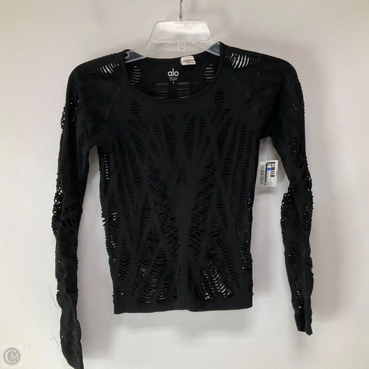 Athletic Top Long Sleeve Crewneck By Alo In Black, Size: S