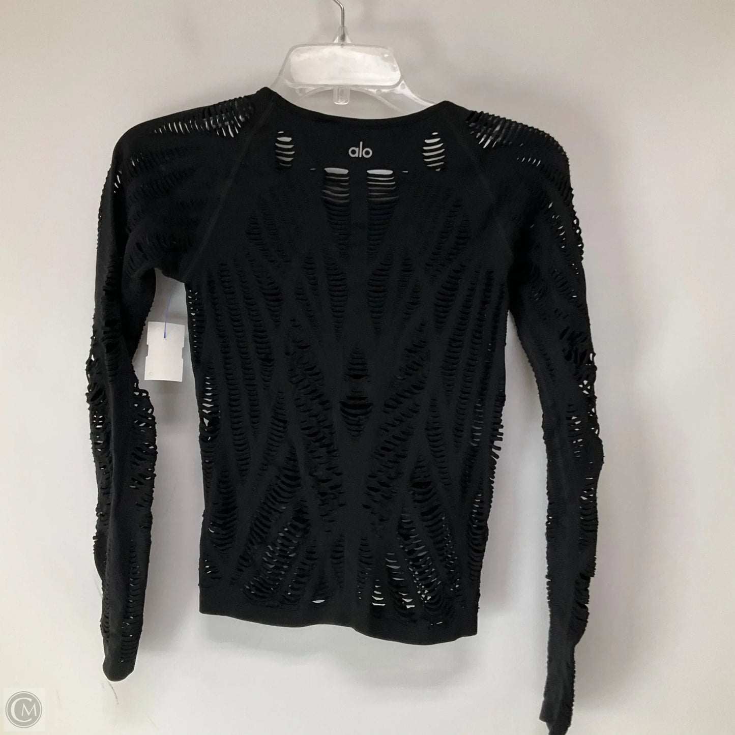 Athletic Top Long Sleeve Crewneck By Alo In Black, Size: S