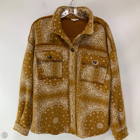 Jacket Shirt By Easel In Orange, Size: S