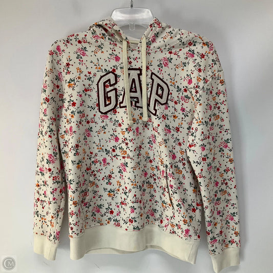 Athletic Top Long Sleeve Hoodie By Gap In Floral Print, Size: Xs