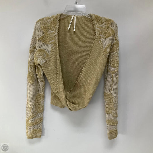 Top Long Sleeve By Anthropologie In Tan, Size: M