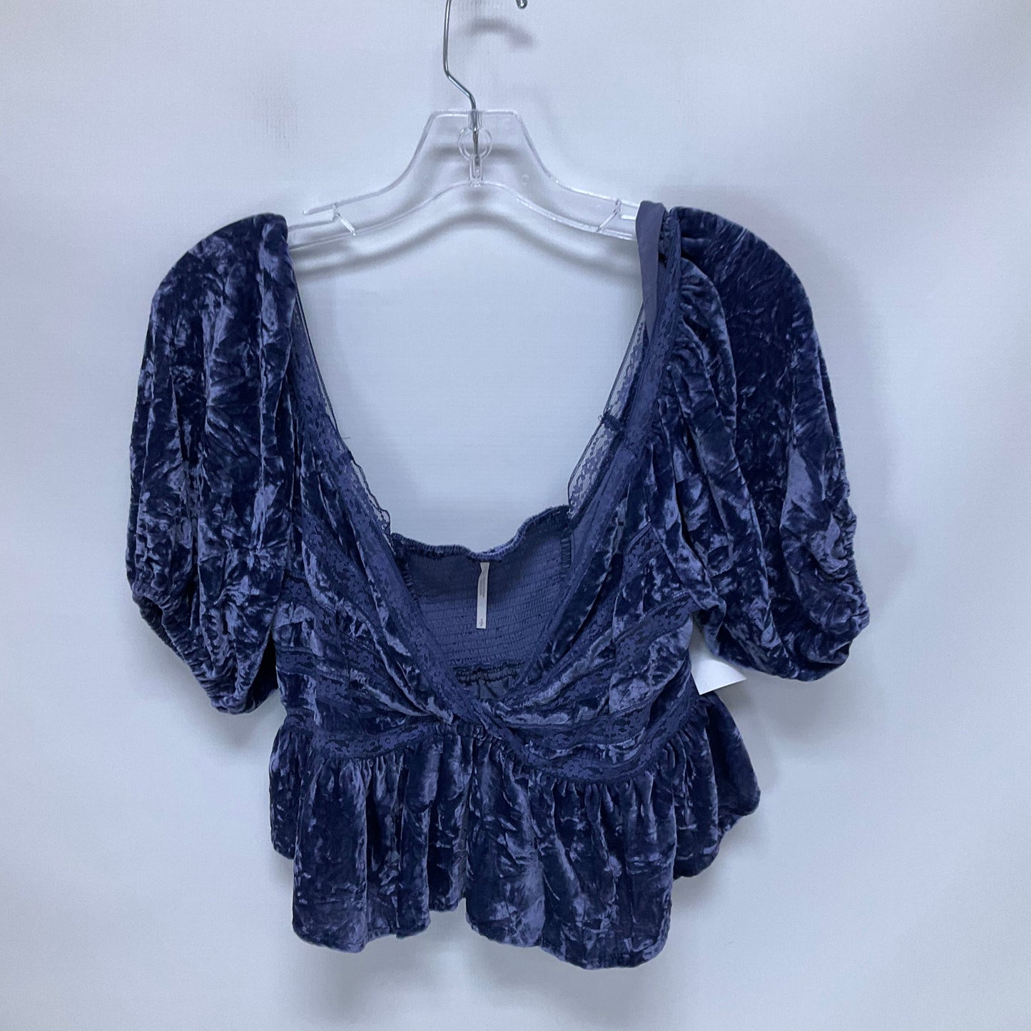 Blue Top Short Sleeve Free People, Size S