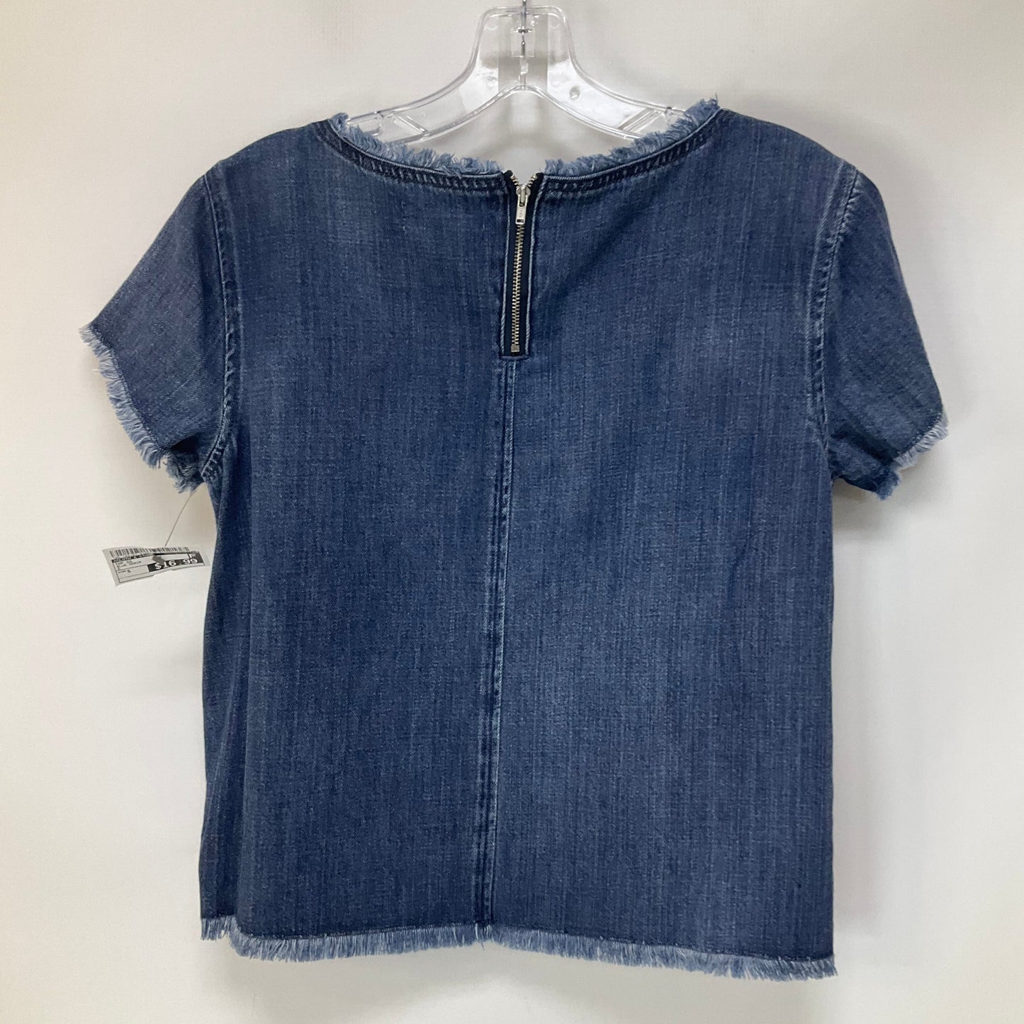 Blue Denim Top Short Sleeve Cloth & Stone, Size S