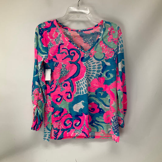 Top Long Sleeve By Lilly Pulitzer In Tropical Print, Size: Xs