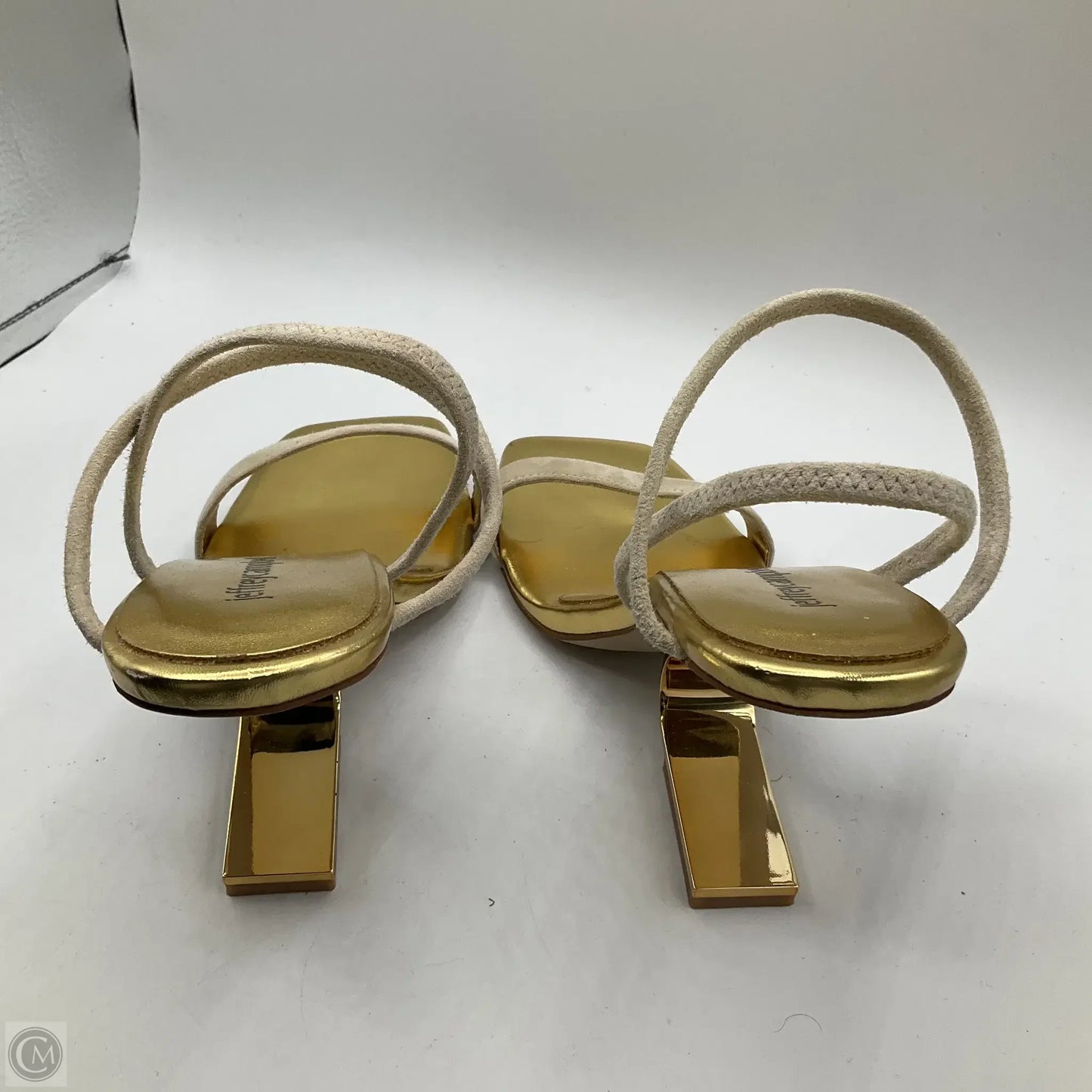 Sandals Heels Block By Jeffery Campbell In Gold, Size: 10