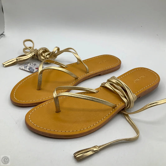Sandals Flats By Pilcro In Gold, Size: 11