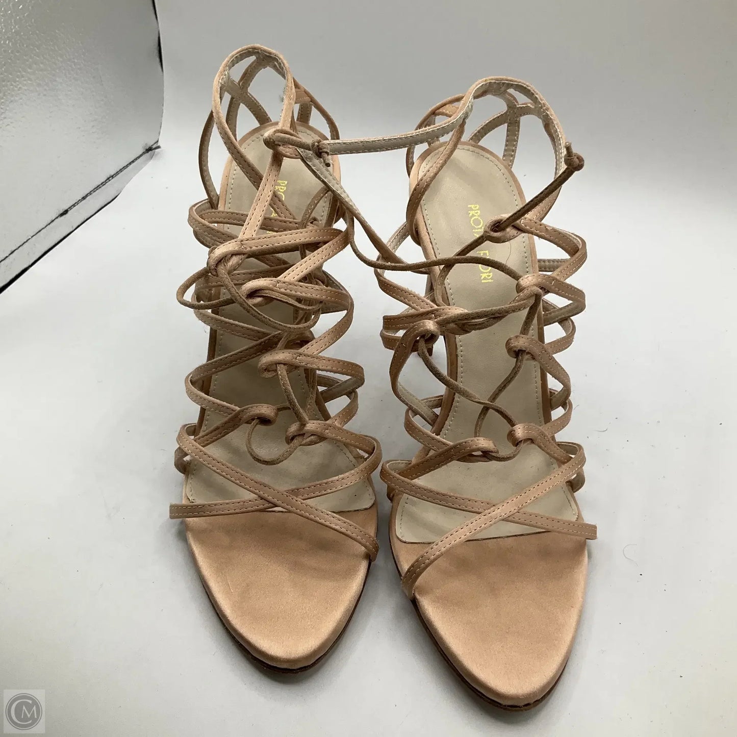 Sandals Heels Stiletto By Cma In Tan, Size: 10