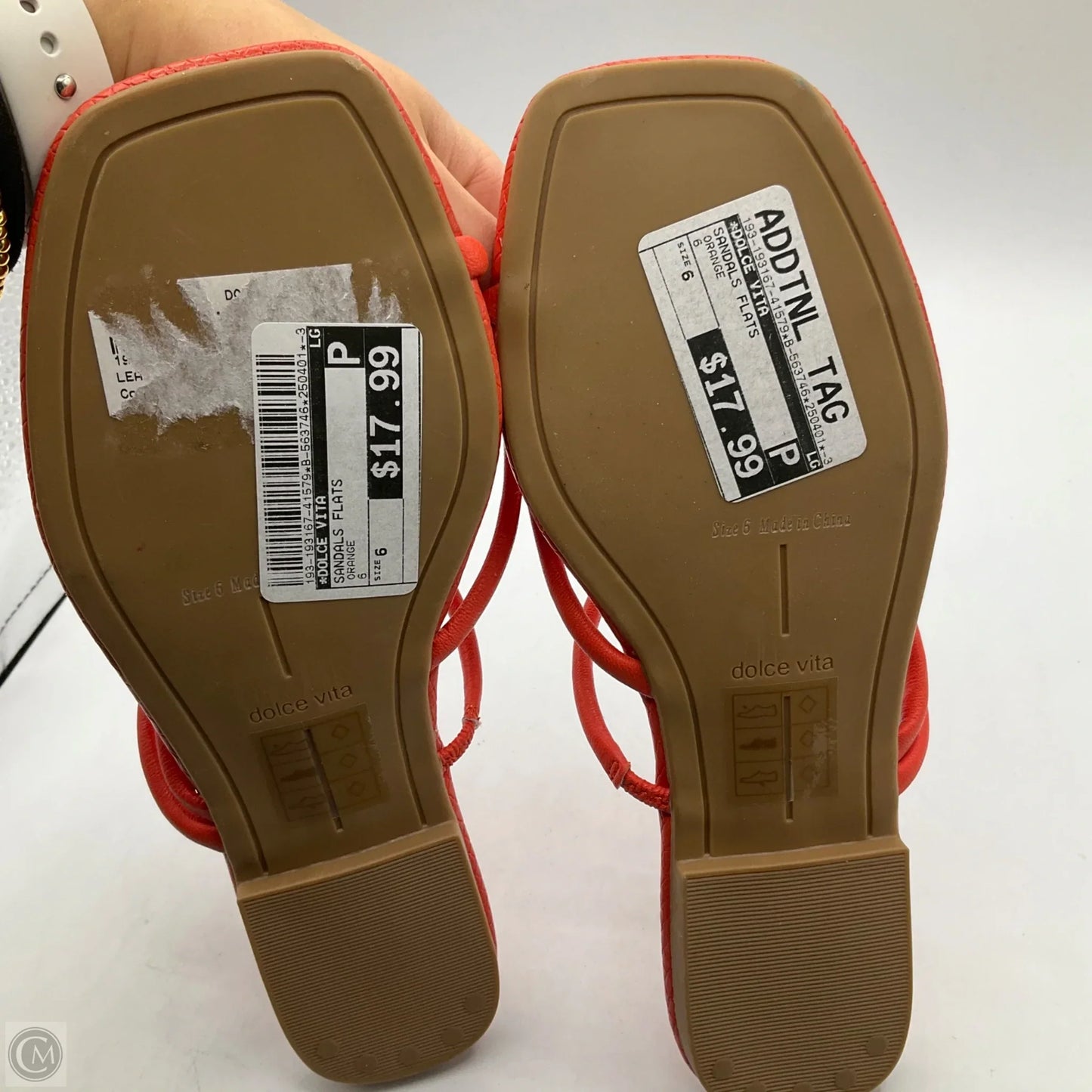 Sandals Flats By Dolce Vita In Orange, Size: 6