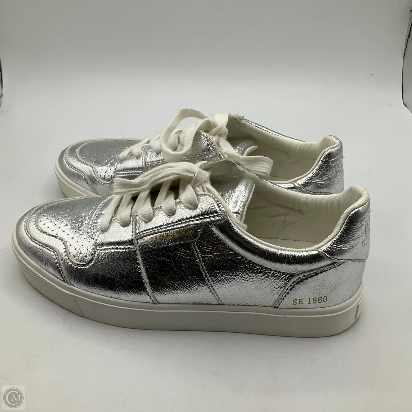 Shoes Sneakers By Sam Edelman In Silver, Size: 6.5