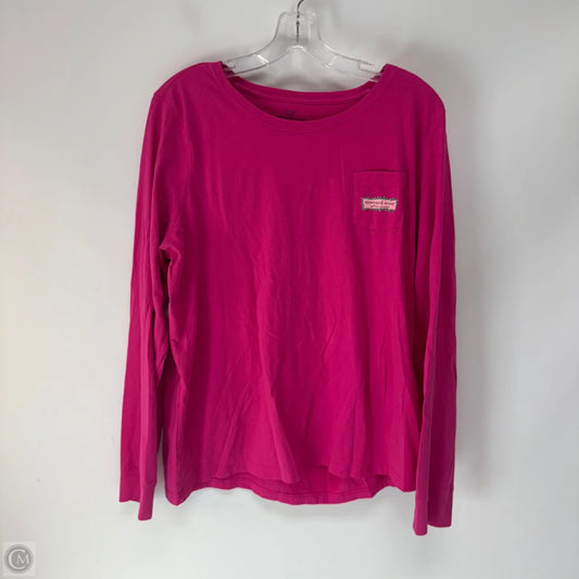 Top Long Sleeve Basic By Vineyard Vines In Pink, Size: Xl