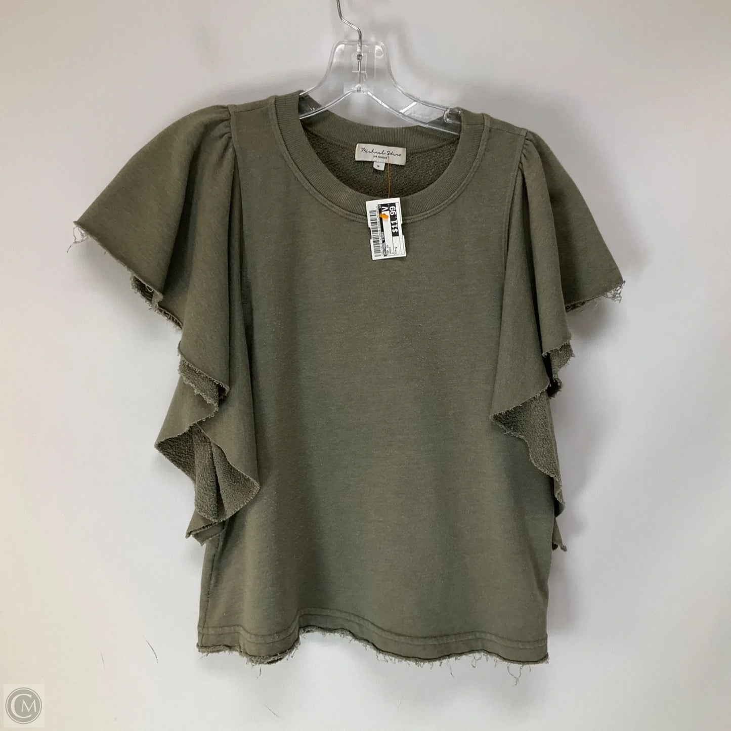 Top Short Sleeve By Michael Stars In Green, Size: S