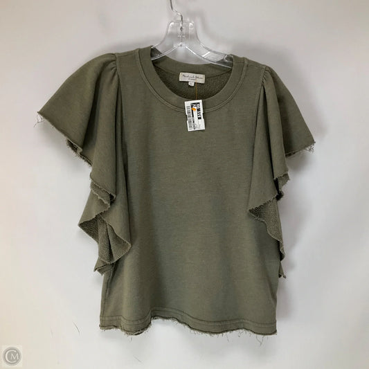 Top Short Sleeve By Michael Stars In Green, Size: S