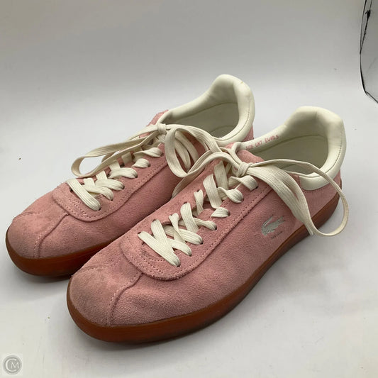 Shoes Sneakers By Lacoste In Pink, Size: 9