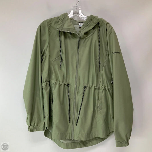 Jacket Windbreaker By Columbia In Green, Size: M