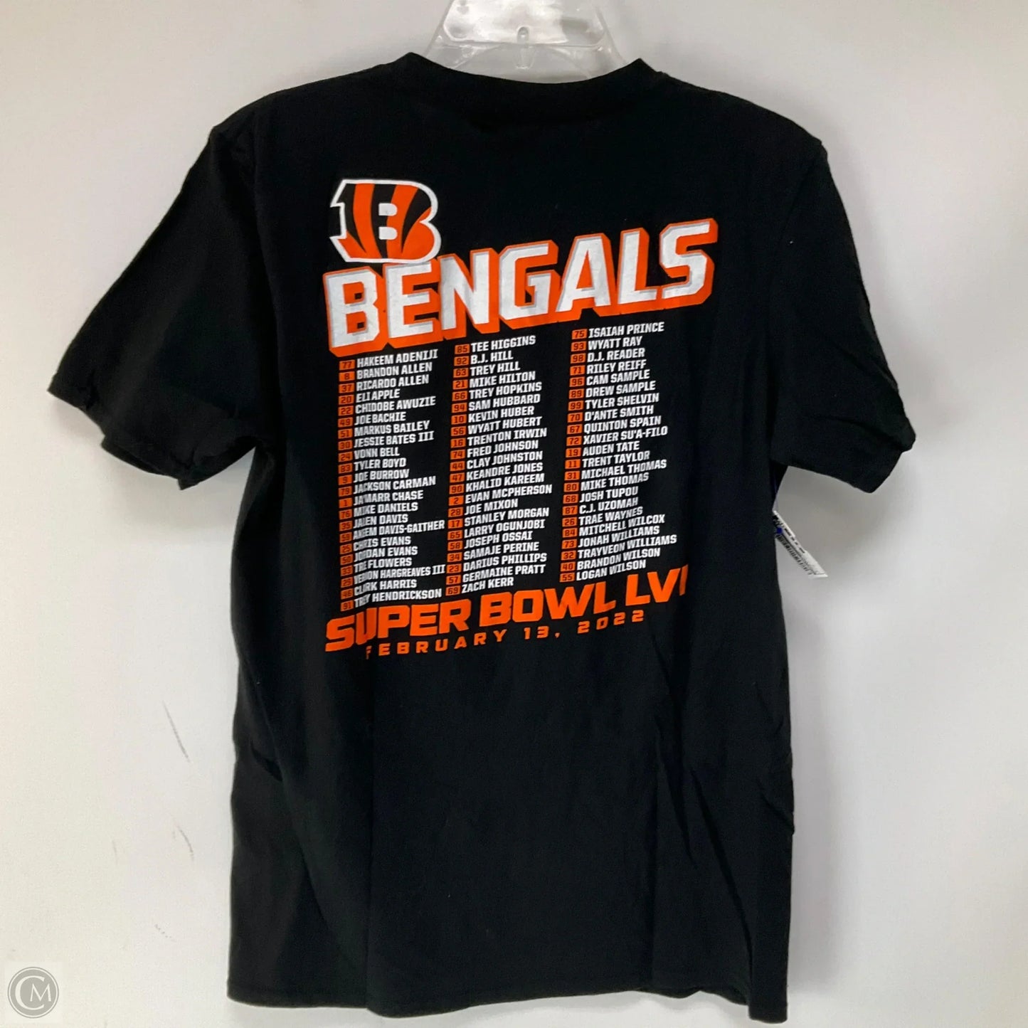 Athletic Top Short Sleeve By Fanatics In Black & Orange, Size: M