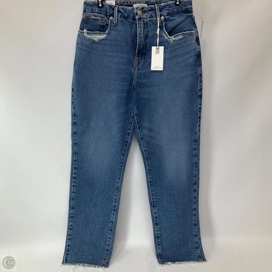 Jeans Straight By Good American In Blue Denim, Size: 8