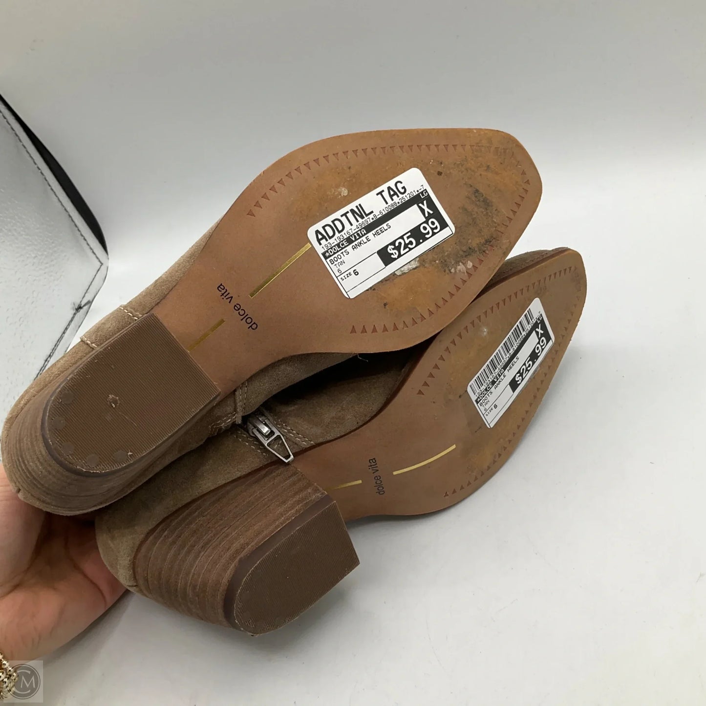 Boots Ankle Heels By Dolce Vita In Tan, Size: 6