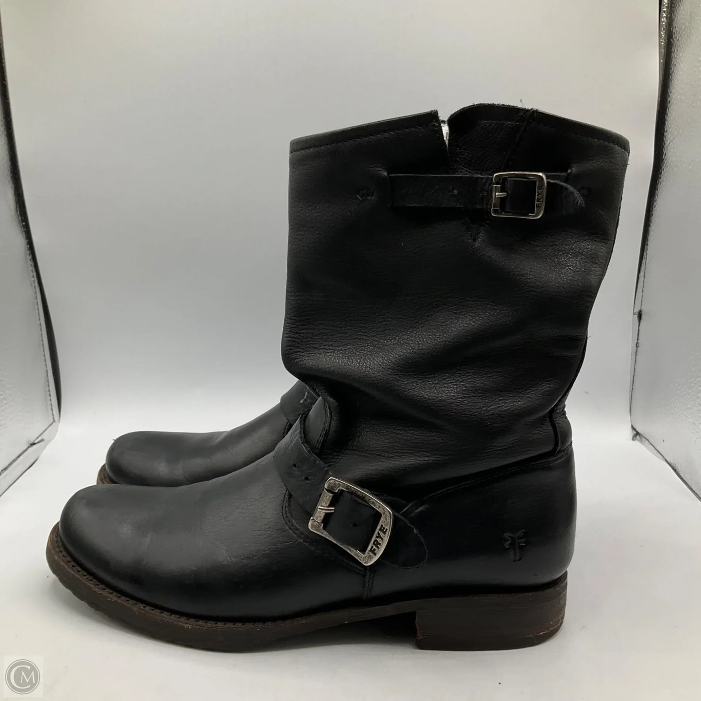 Boots Designer By Frye In Black, Size: 9.5