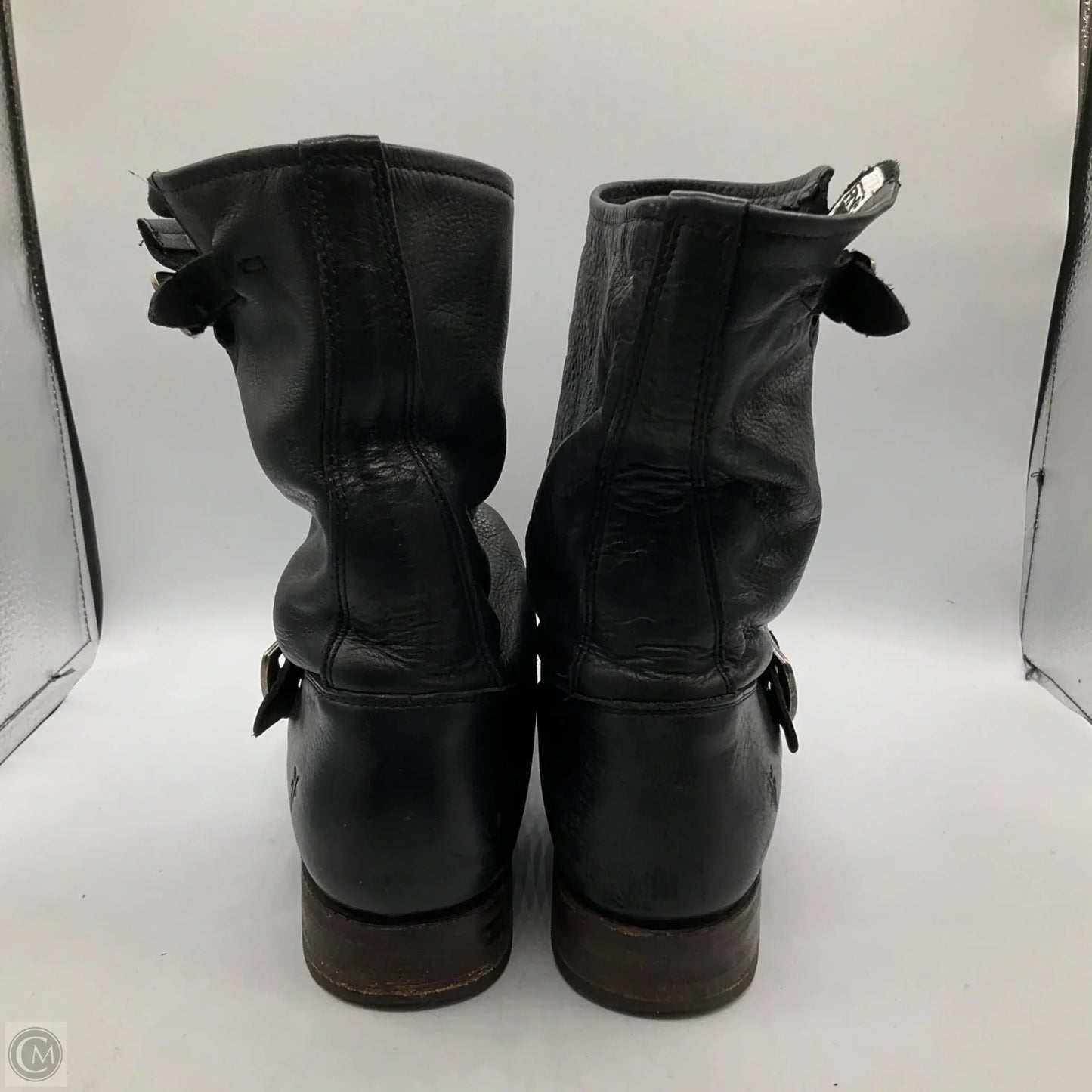 Boots Designer By Frye In Black, Size: 9.5