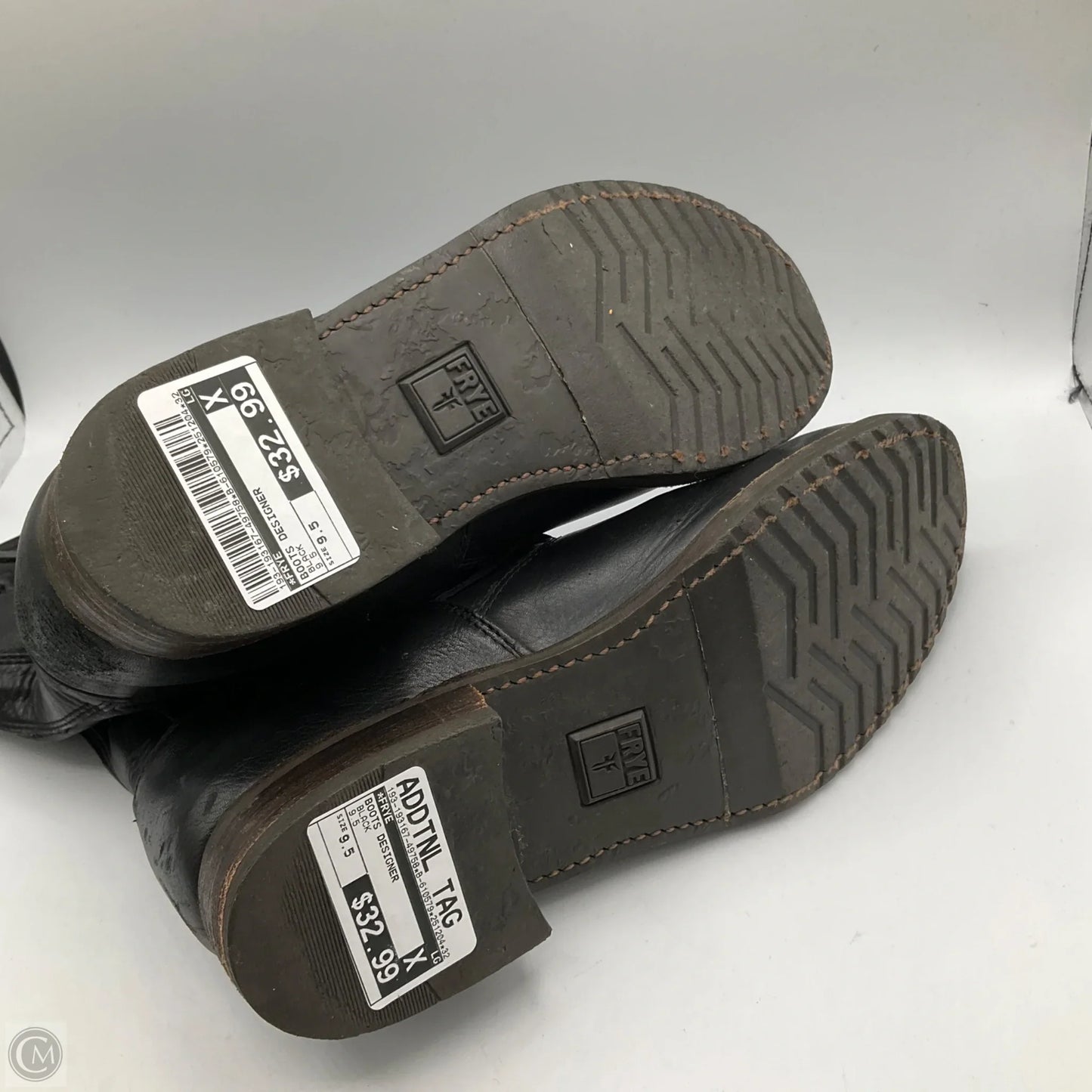 Boots Designer By Frye In Black, Size: 9.5