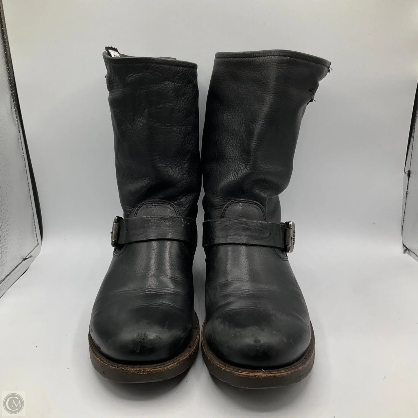 Boots Designer By Frye In Black, Size: 9.5