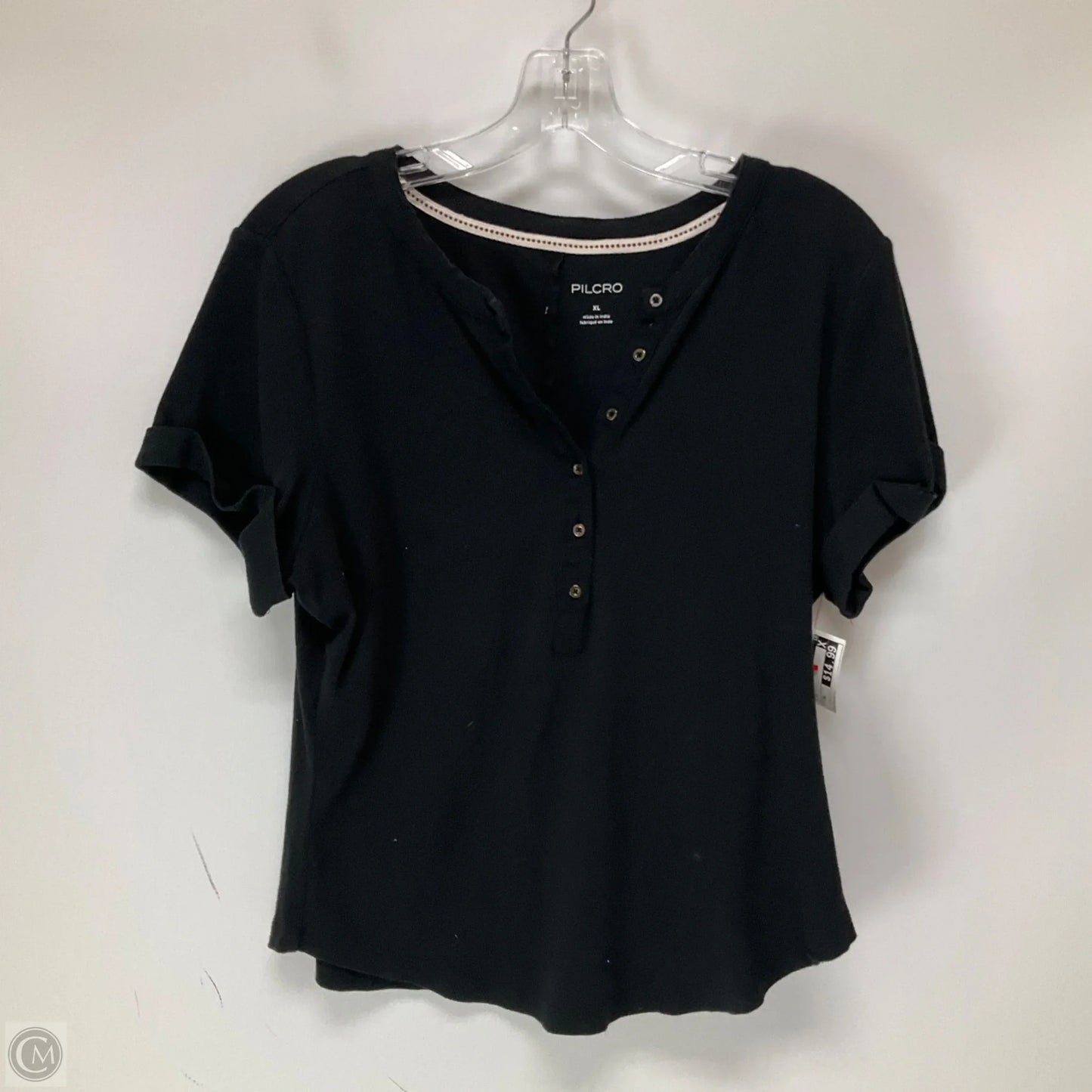 Top Short Sleeve By Pilcro In Black, Size: Xl
