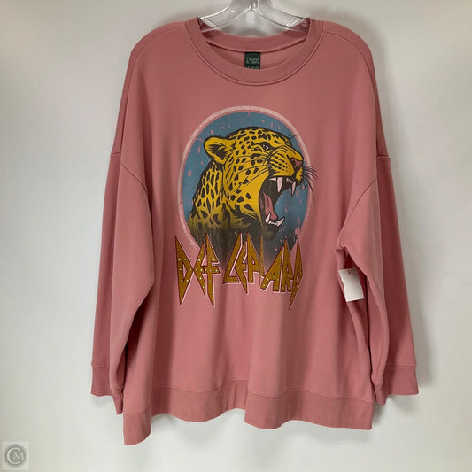 Top Long Sleeve By Terra & Sky In Pink, Size: 2x