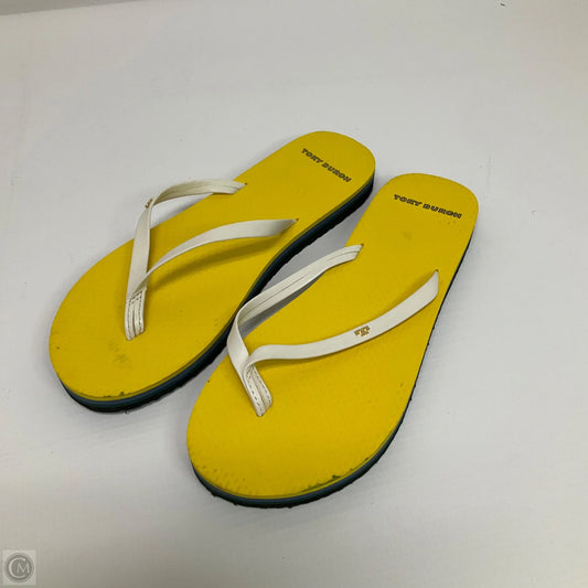 Sandals Designer By Tory Burch In Yellow, Size: 7