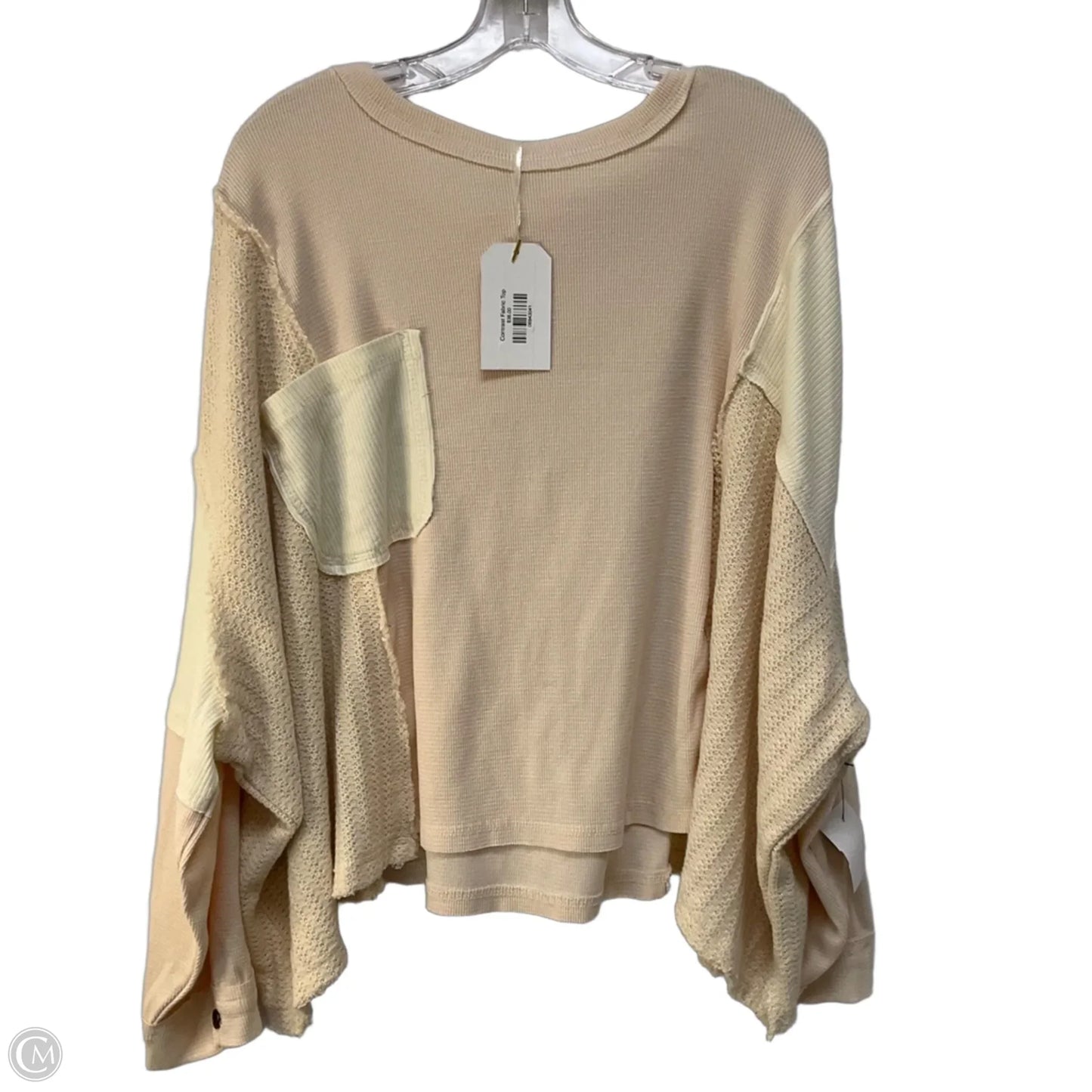 Top Long Sleeve By Pol In Cream, Size: M