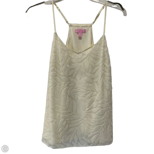 Top Sleeveless Designer By Lilly Pulitzer In Cream, Size: M