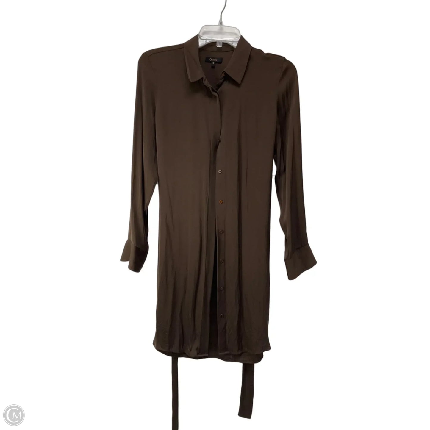 Top Long Sleeve By Quince In Brown, Size: S