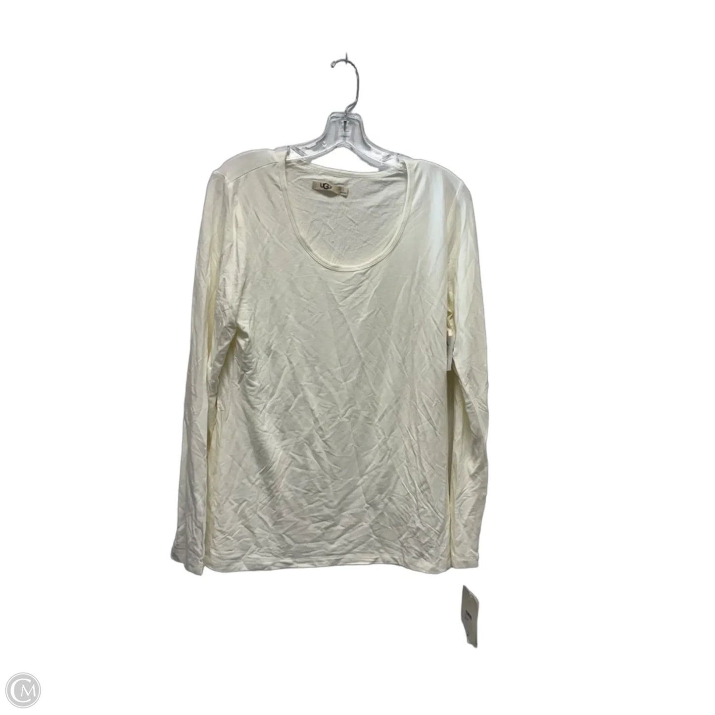 Top Long Sleeve Designer By Ugg In Cream, Size: L