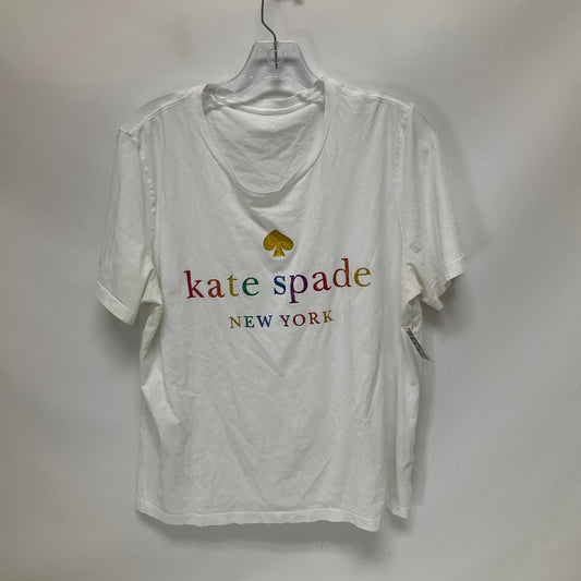 White Top Short Sleeve Designer Kate Spade, Size Xl