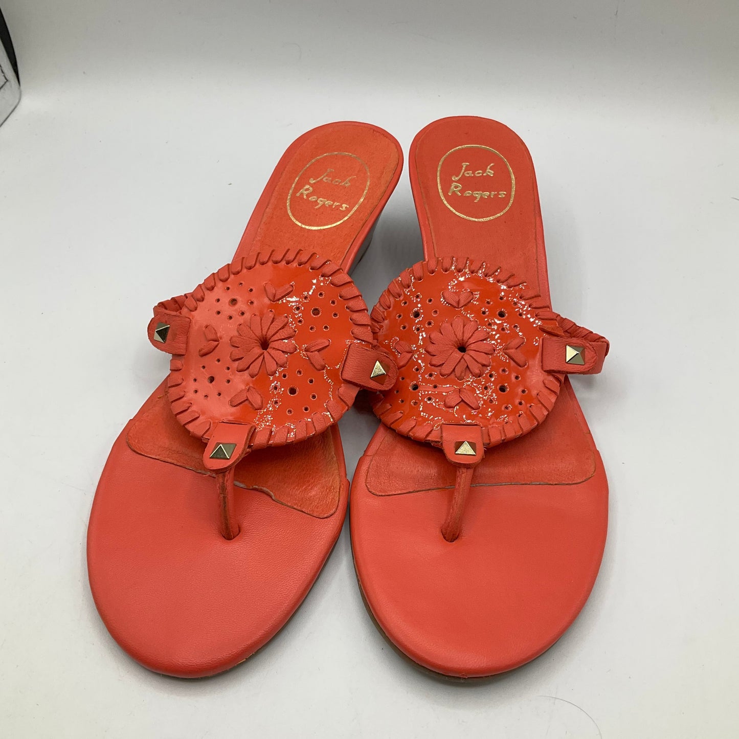 Orange Sandals Flats Jack Rogers, Size 8