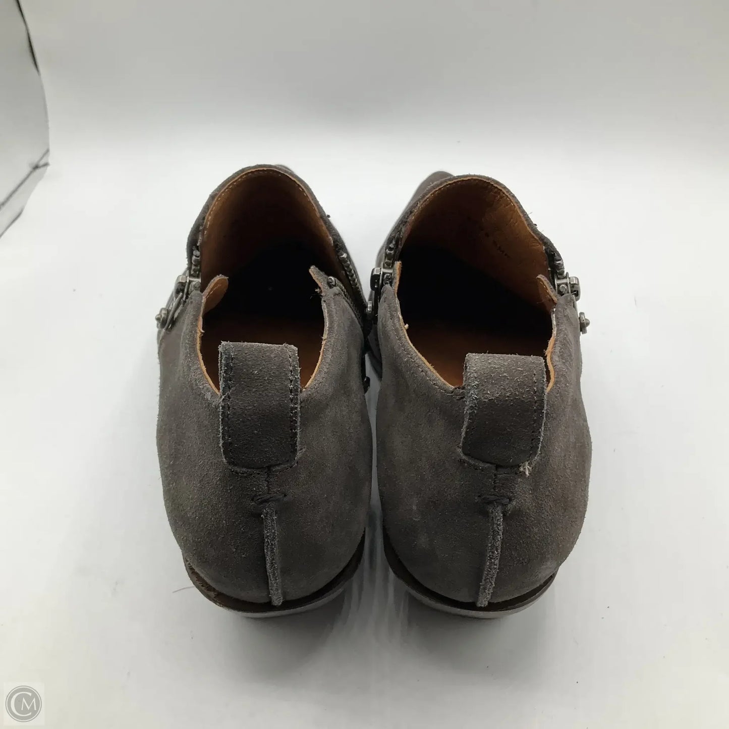 Boots Ankle Heels By Frye In Grey, Size: 11