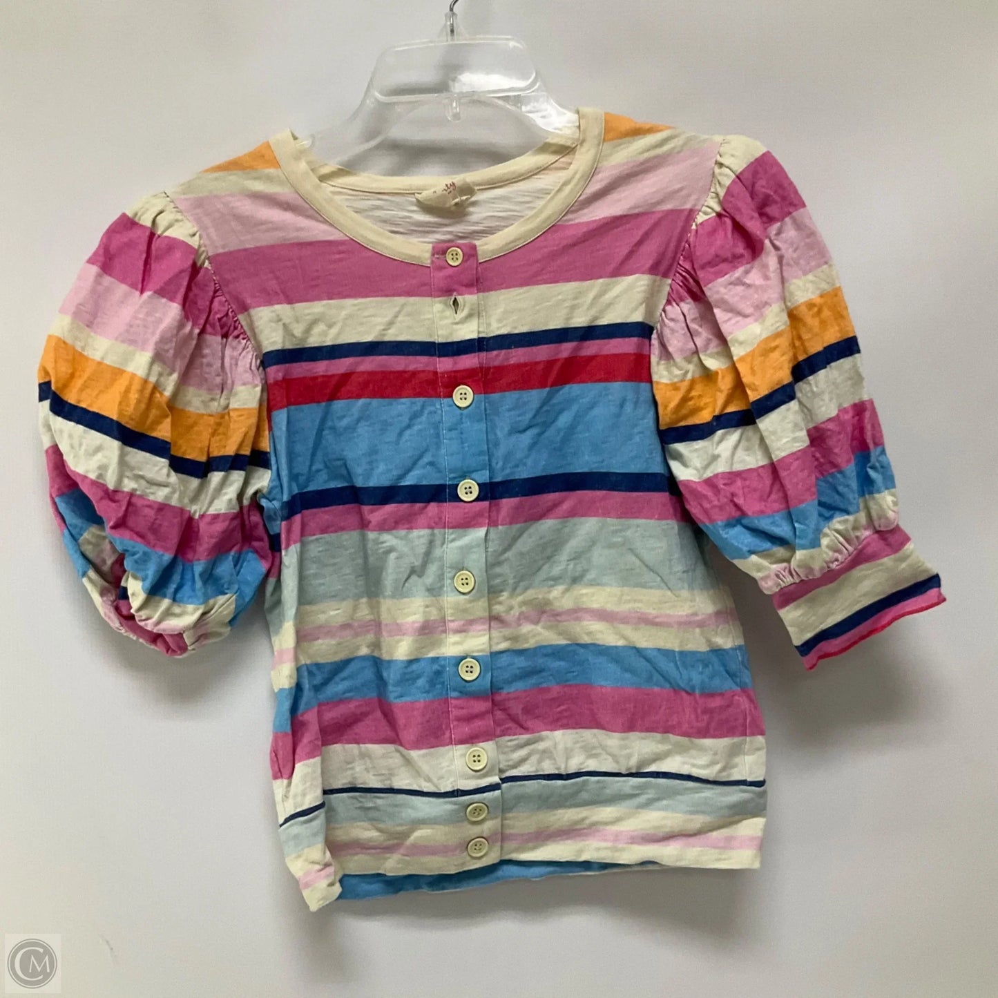 Top 3/4 Sleeve By Cmc In Striped Pattern, Size: Xs