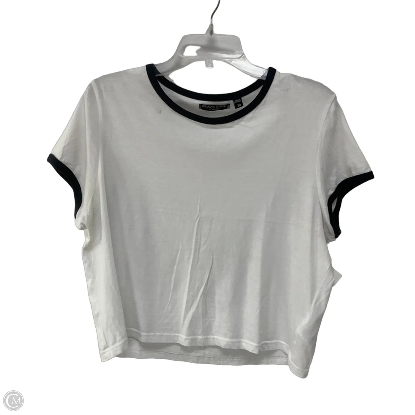 Top Short Sleeve Basic By Cme In White, Size: 2x