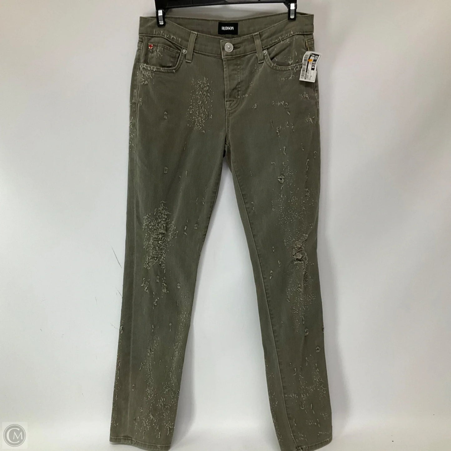 Jeans Skinny By Hudson In Green Denim, Size: 0