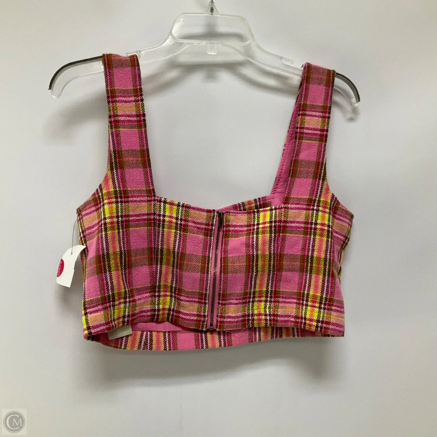 Top Sleeveless By Maeve In Pink & Yellow, Size: S