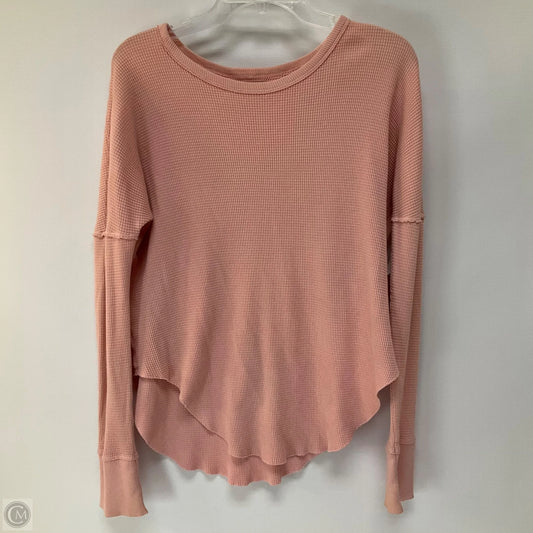 Top Long Sleeve By Aritzia In Pink, Size: S