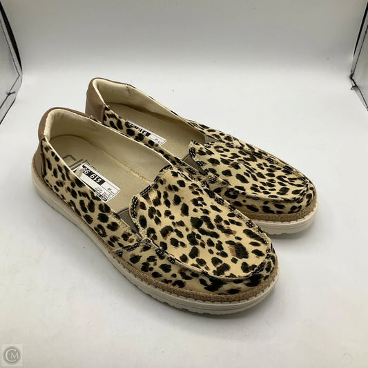 Shoes Flats By Hey Dude In Animal Print, Size: 10
