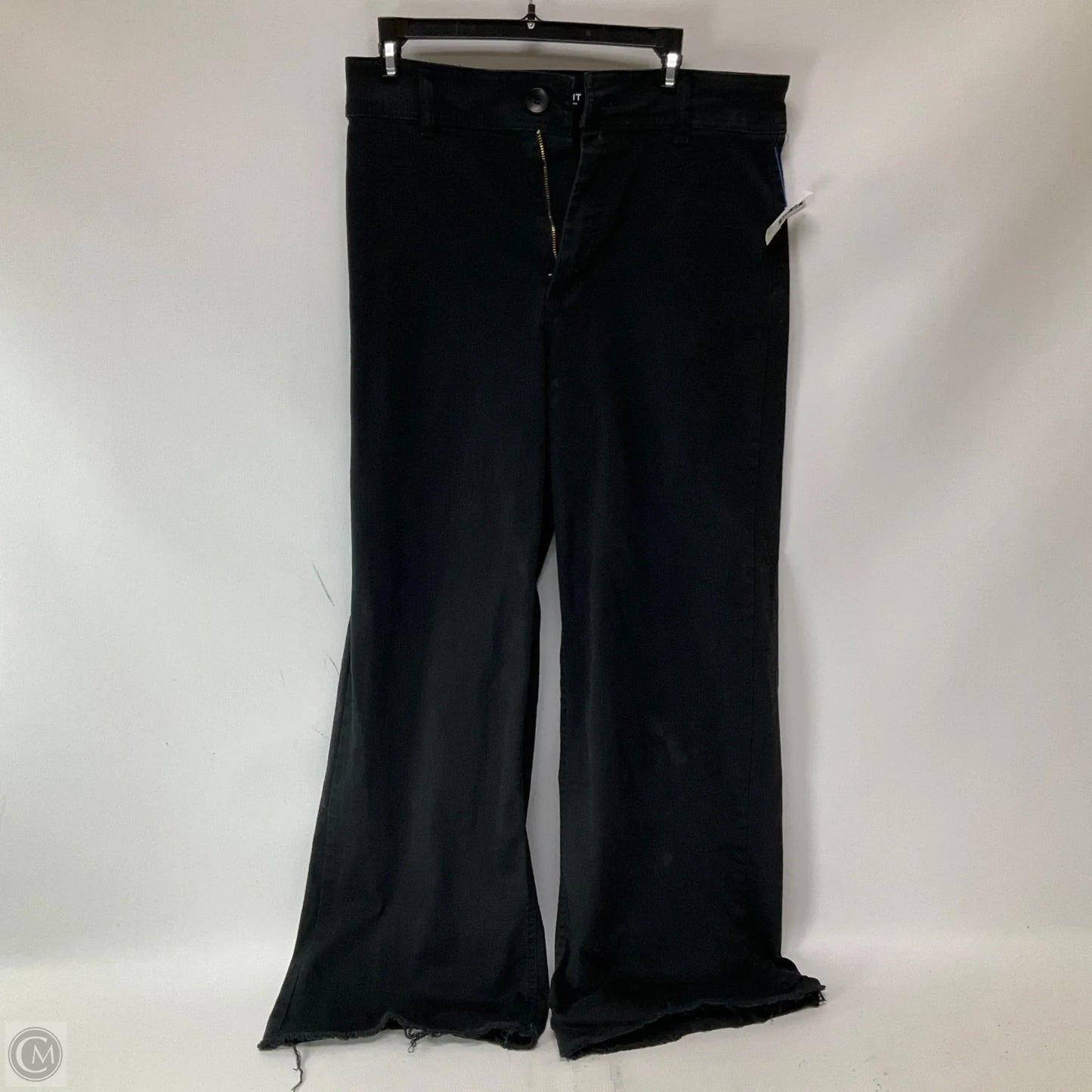 Jeans Wide Leg By Oat In Black Denim, Size: 8