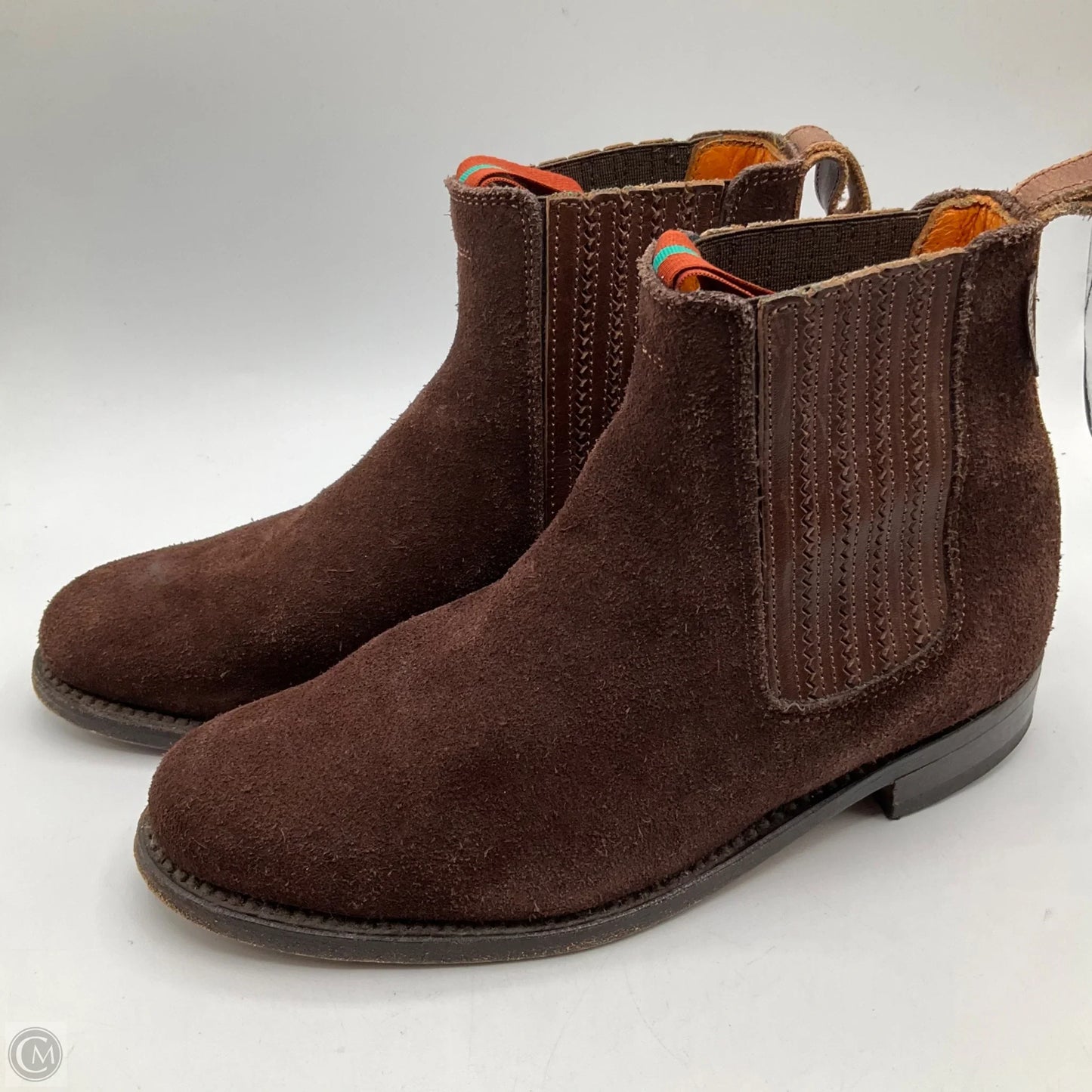 Boots Ankle Flats By Cma In Brown, Size: 7