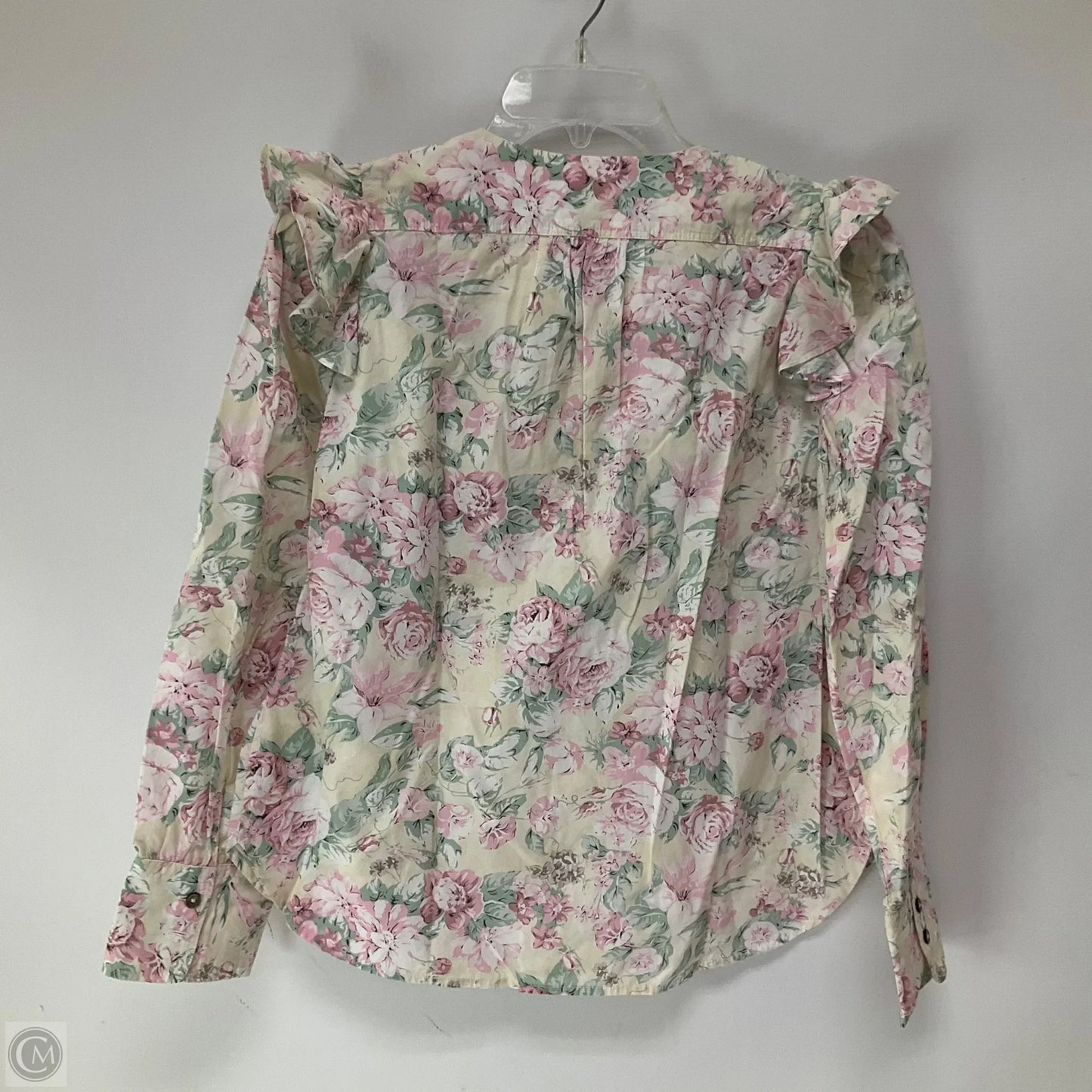 Top Long Sleeve By Rebecca Taylor In Floral Print, Size: M