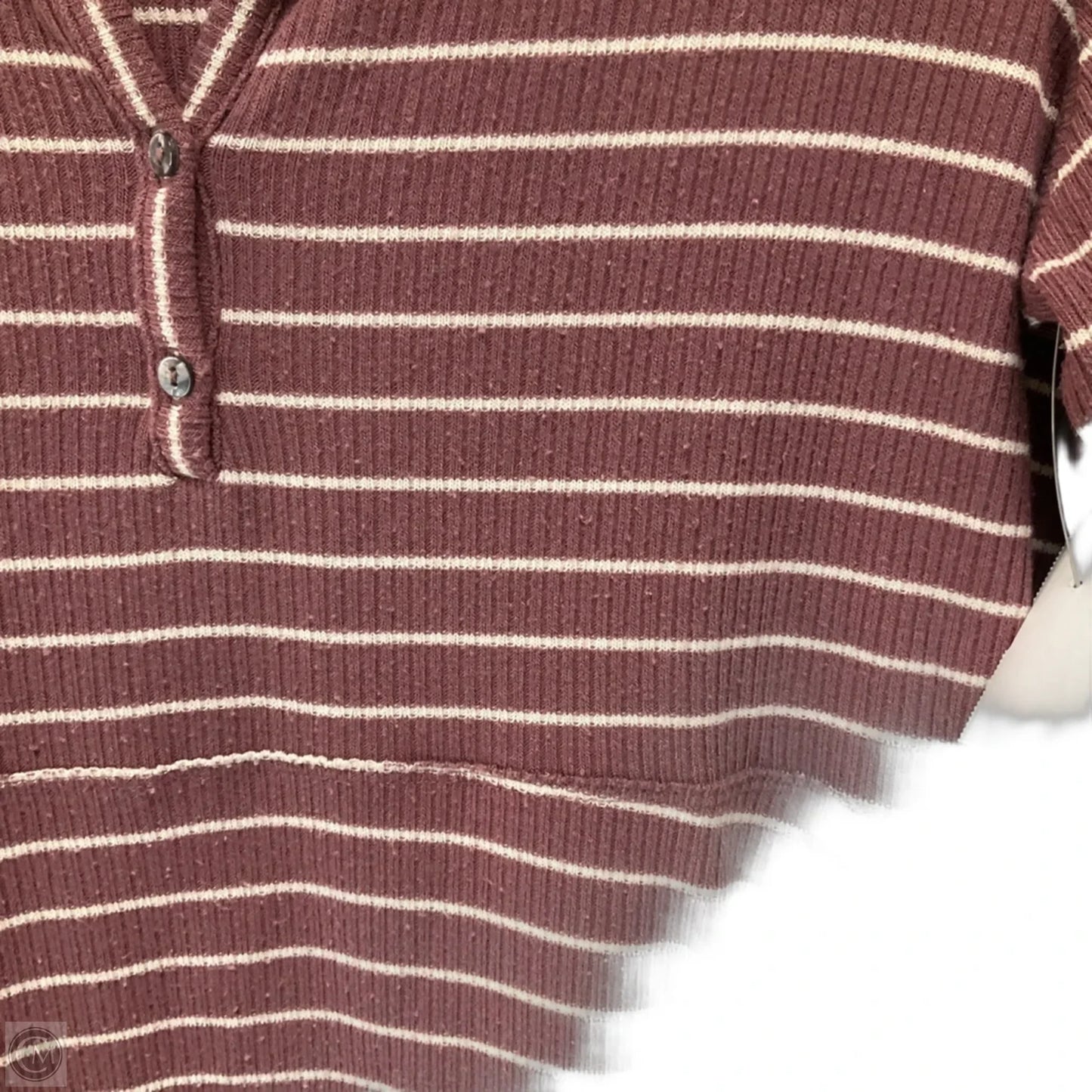 Top Long Sleeve By Anthropologie In Striped Pattern, Size: S