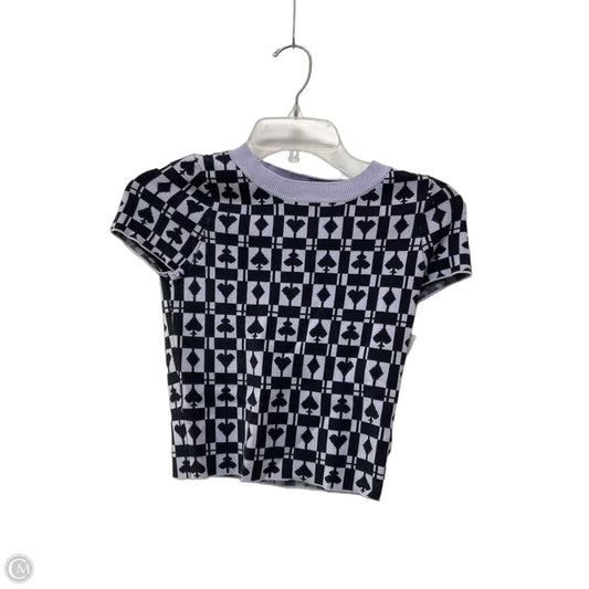 Sweater Short Sleeve By Maeve In Black & Purple, Size: Xs