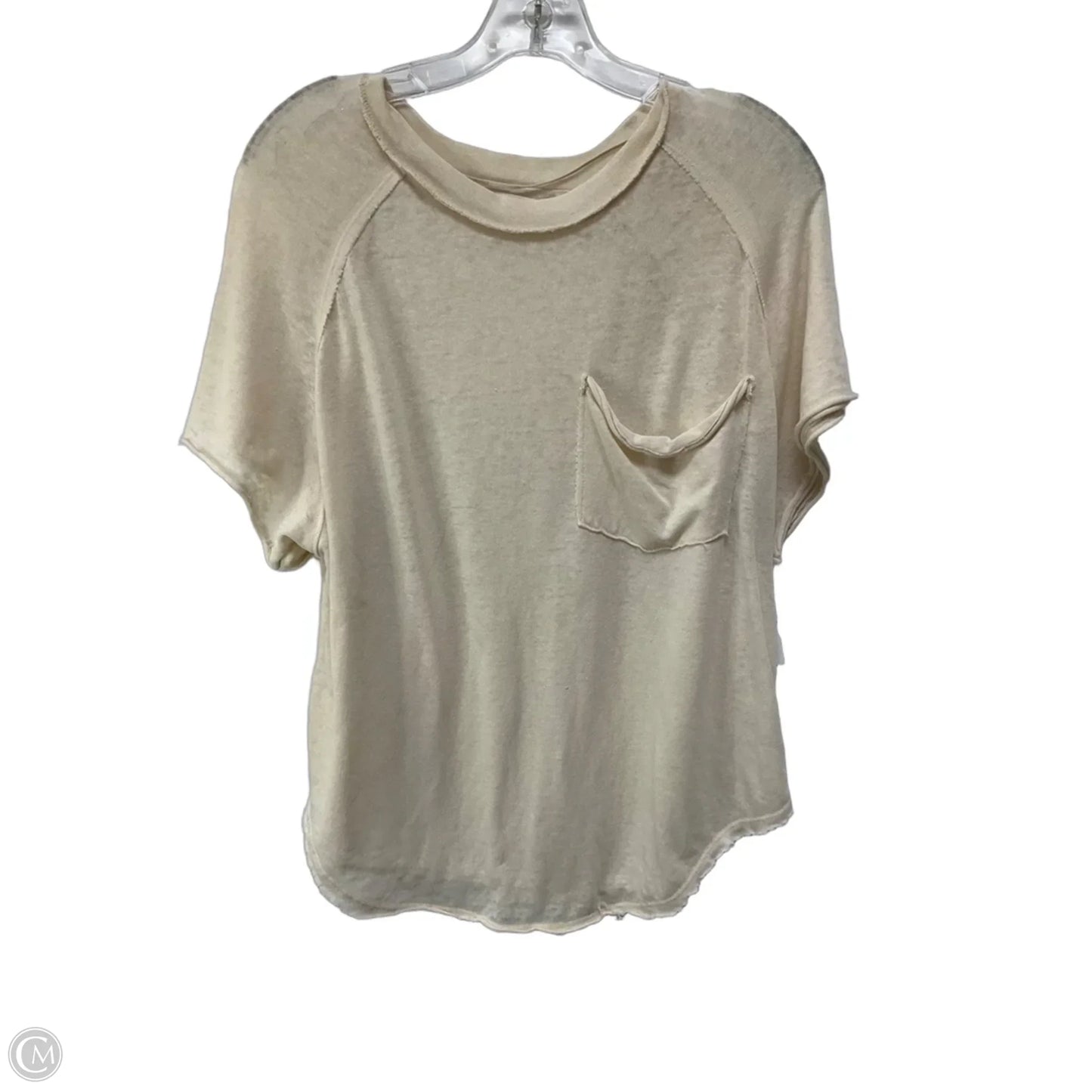 Top Short Sleeve By We The Free In Cream, Size: Xs