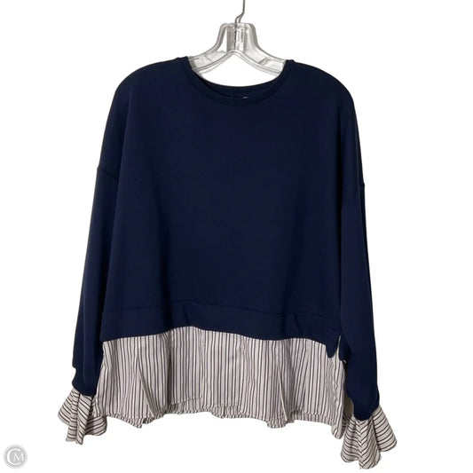 Top Long Sleeve By Maeve In Navy, Size: S